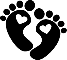 Babyfüße mit Herz