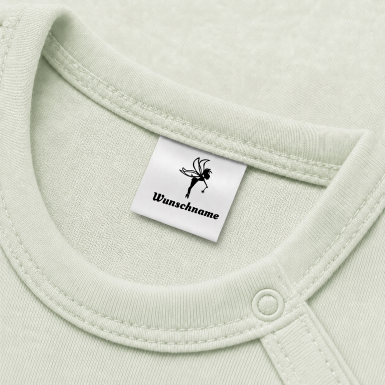 Individuelle Textiletiketten mit Fee Motiv und Wunschnamen Namensetiketten